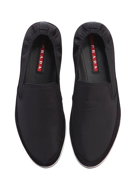 prada nylon low top sneakers|prada men's slip on sneakers.